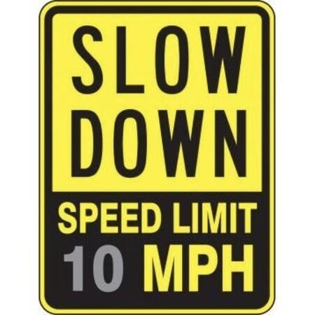 Accuform SPEED LIMIT SIGN SLOW DOWN  SPEED FRR33210RA FRR33210RA